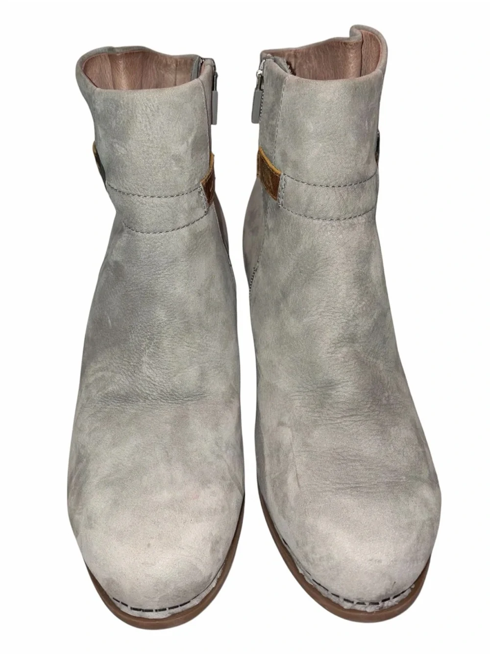 Dansko Gray Nubuck Leather Hartley Booties Boots Shoes size 40